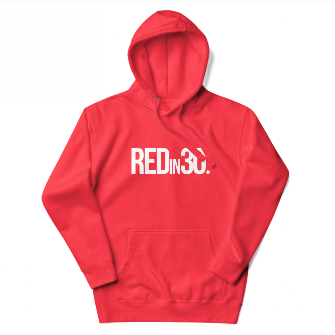 REDIN30 Hoodie - White Embroidery