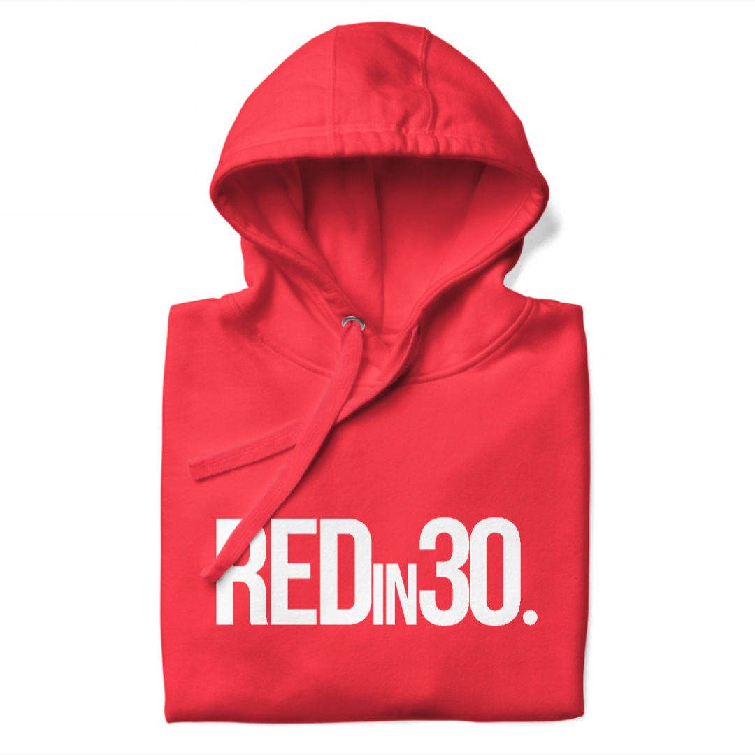REDIN30 Hoodie - White Embroidery