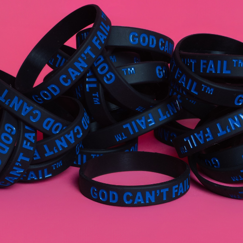 Deep Blue on Black Wristband