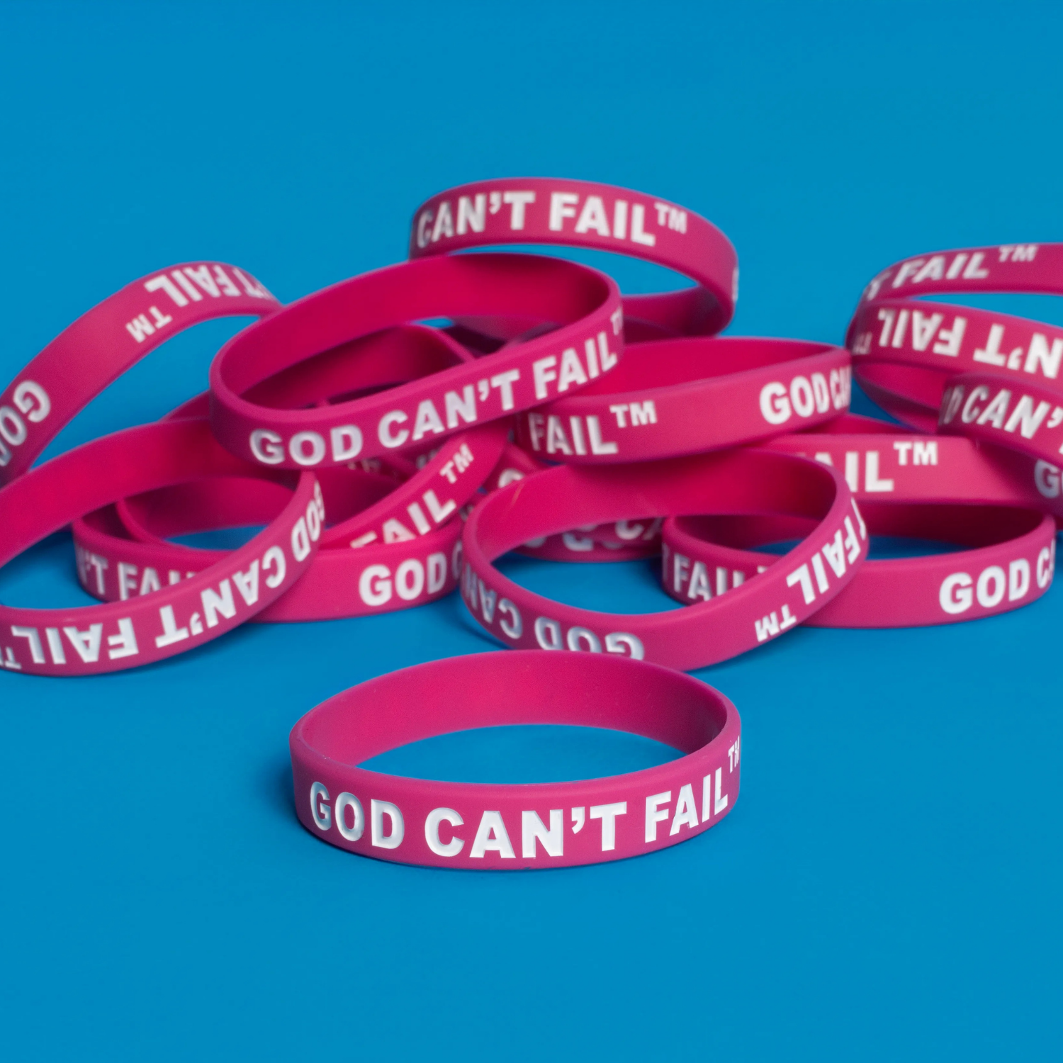 White on Hot Pink Wristband