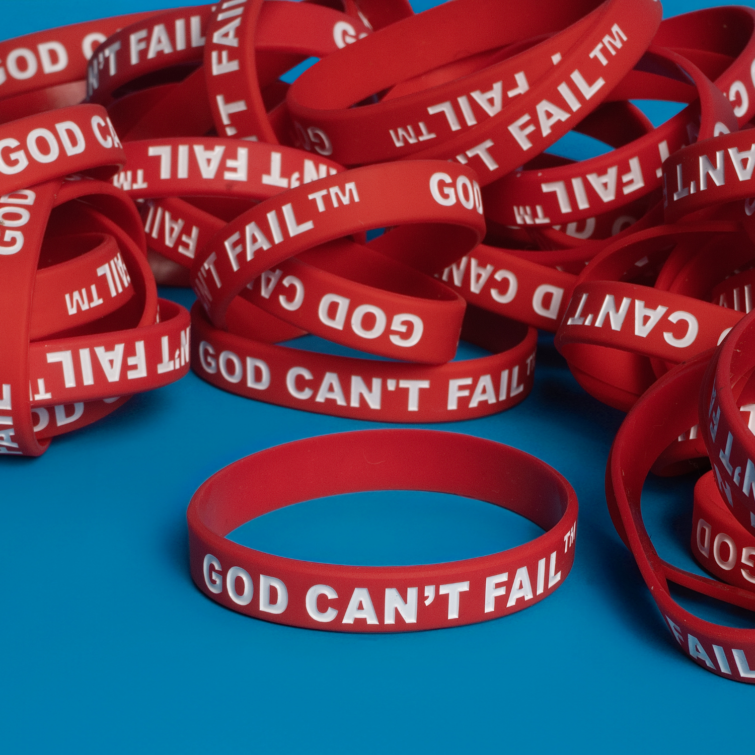 White on Red Wristband