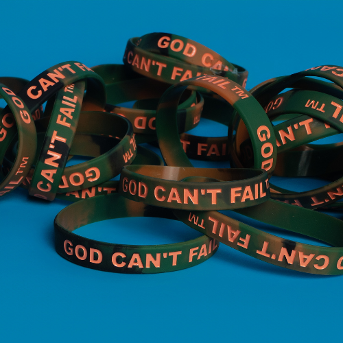 Orange on Camo Wristband