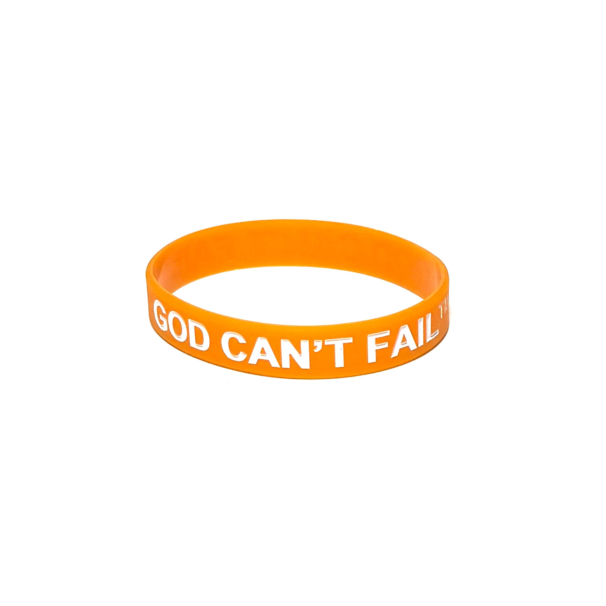White on Earthy Orange Wristband