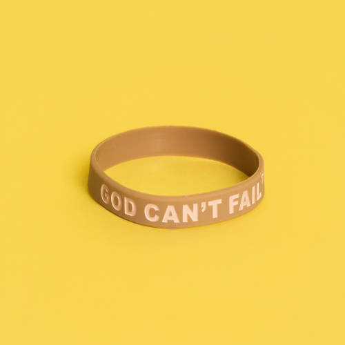 Soft Pink on Tan Wristband