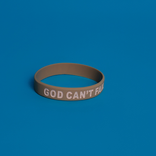 Soft Pink on Tan Wristband