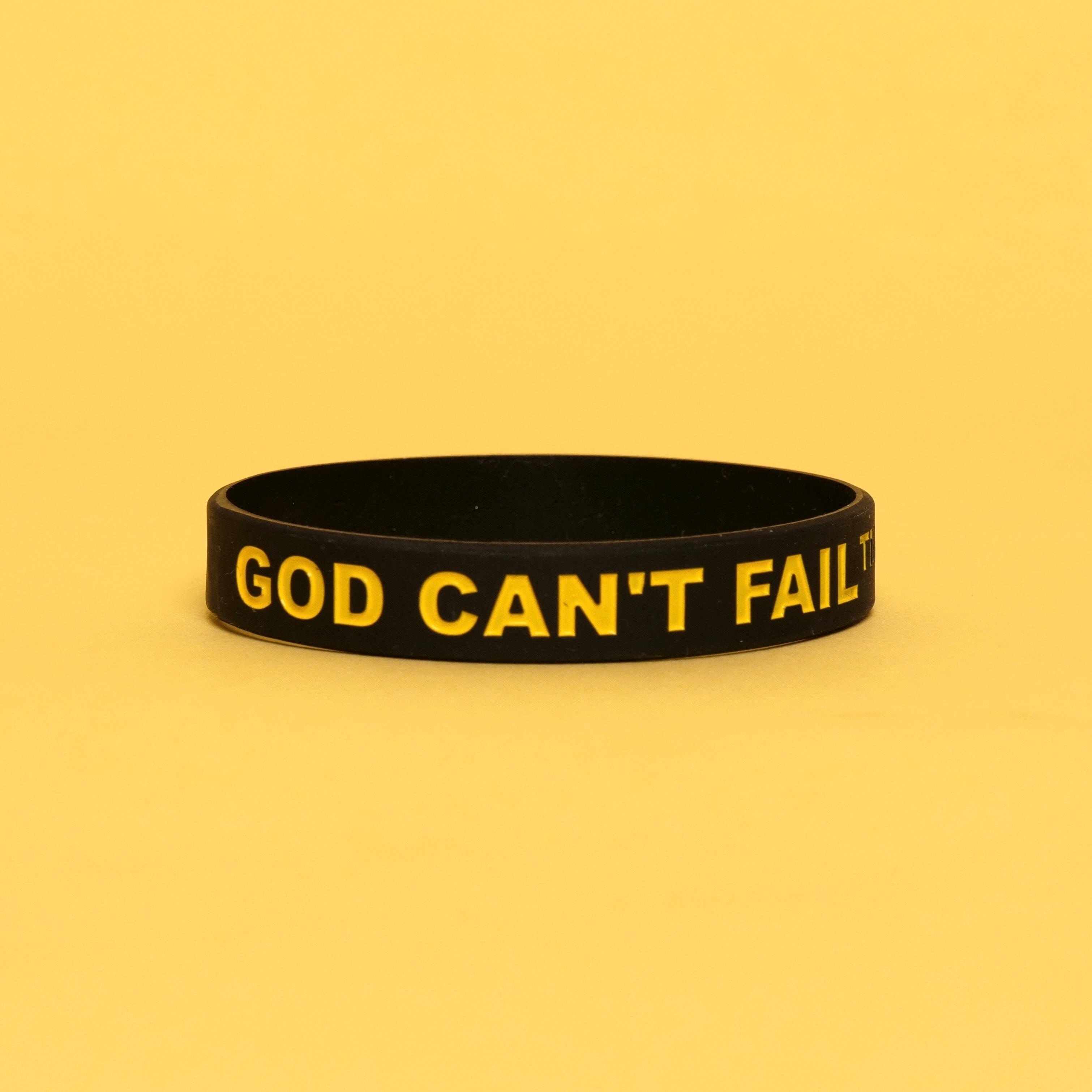 Yellow on Black Wristband