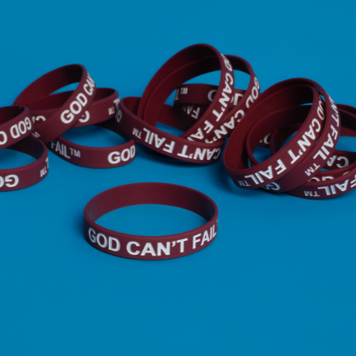 White on Burgundy Wristband