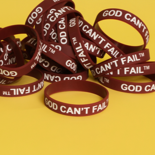 White on Burgundy Wristband