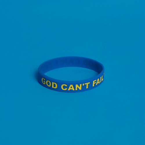 Yellow on Blue Wristband