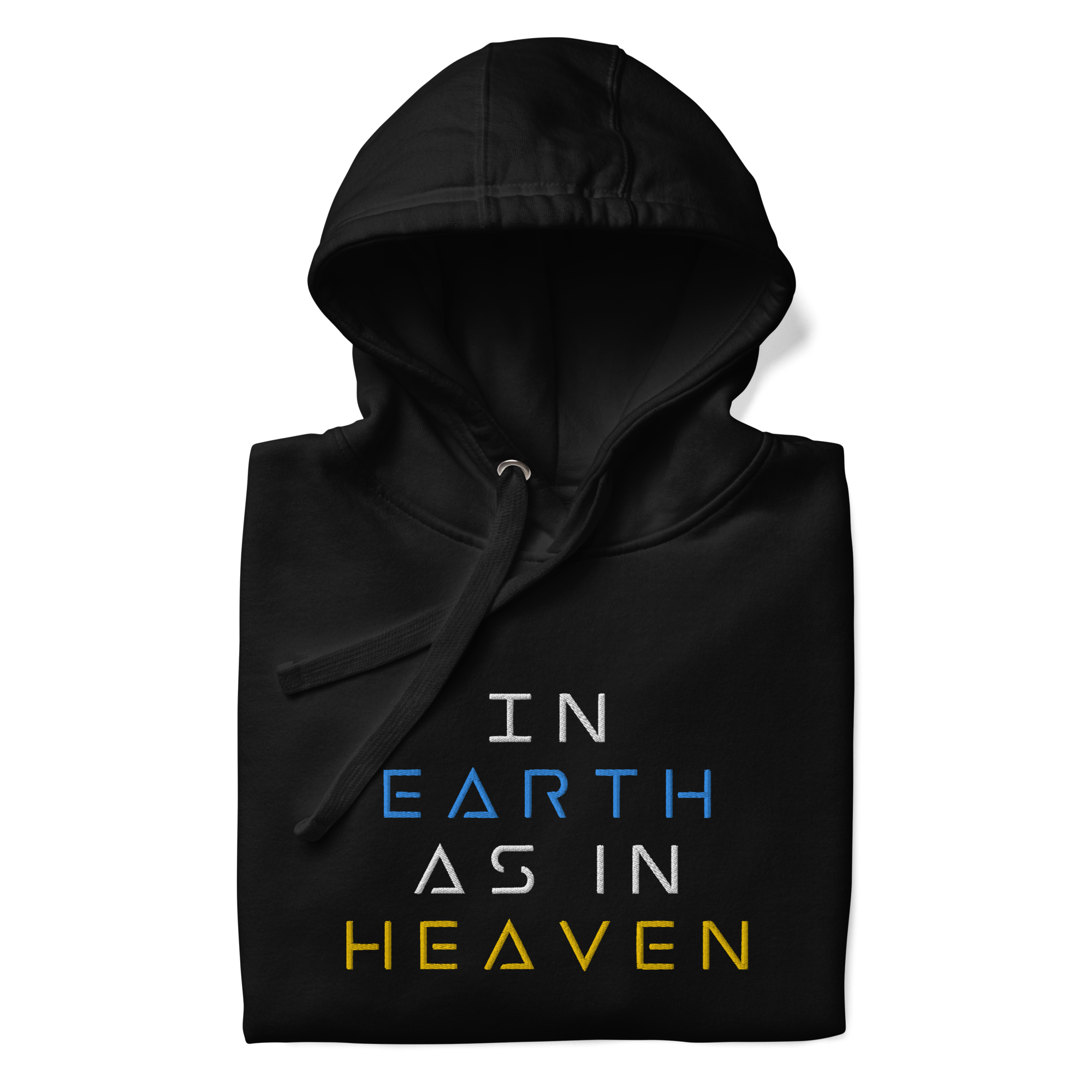 In Earth As In Heaven - Dark Hoodie Embroidered