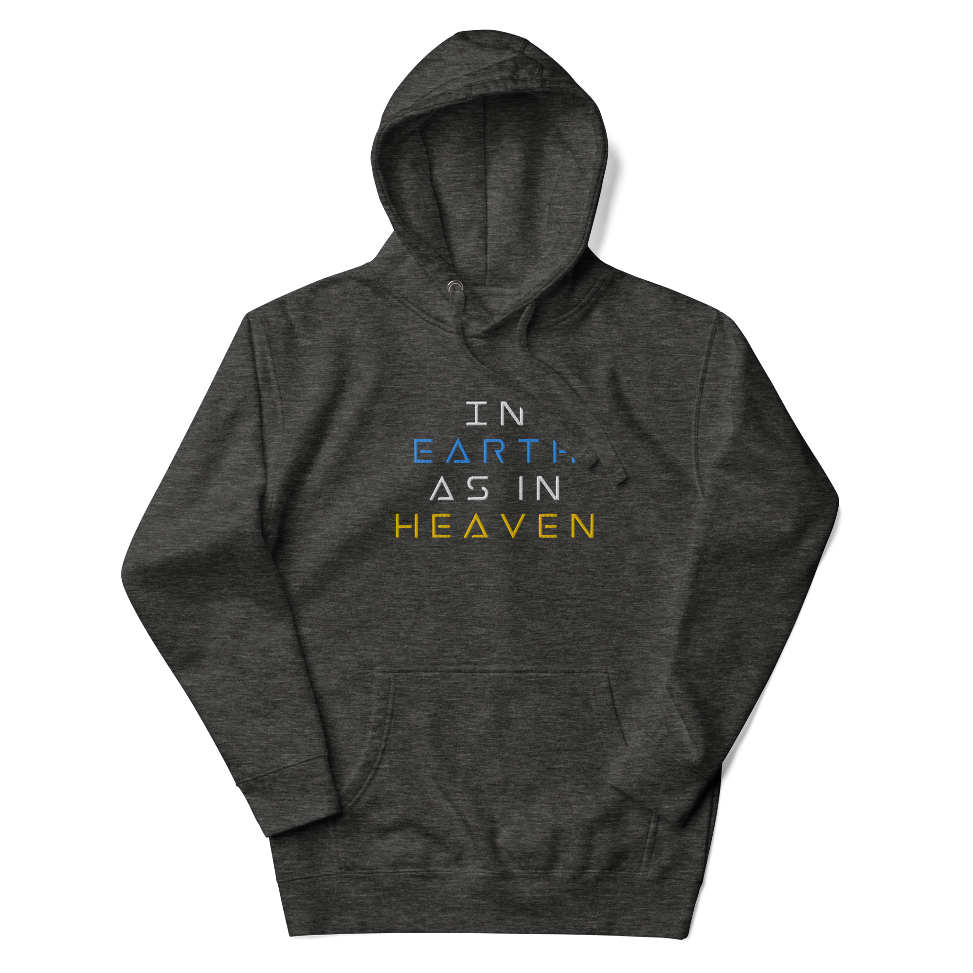 In Earth As In Heaven - Dark Hoodie Embroidered