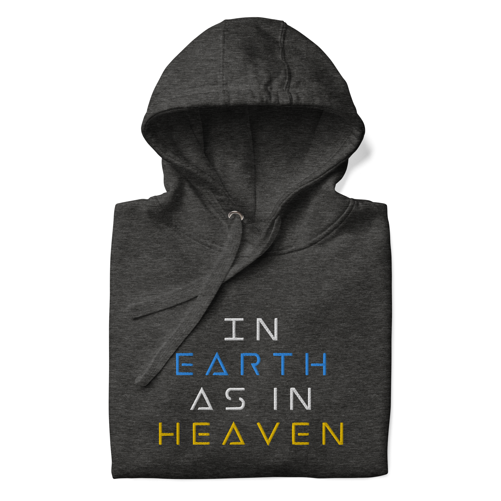 In Earth As In Heaven - Dark Hoodie Embroidered