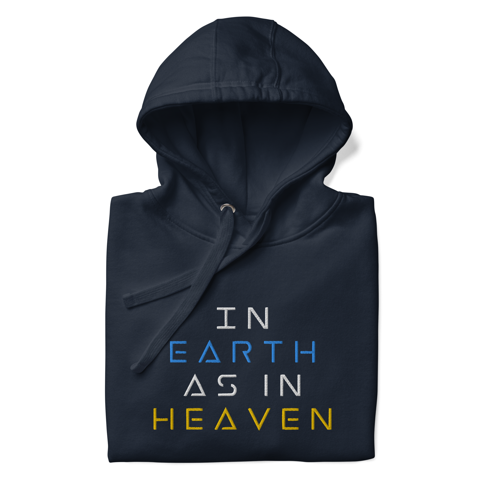 In Earth As In Heaven - Dark Hoodie Embroidered