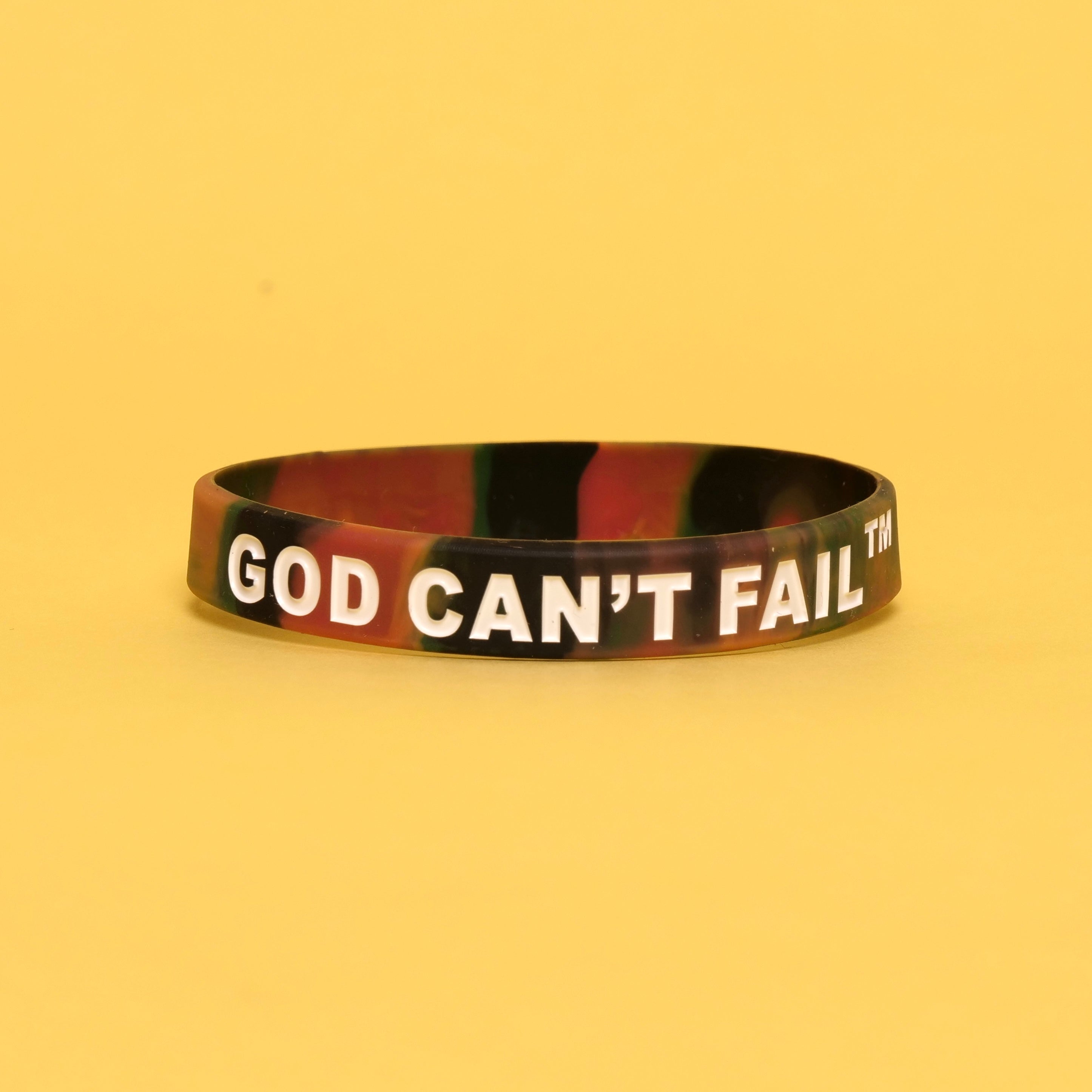 White on Camo Wristband