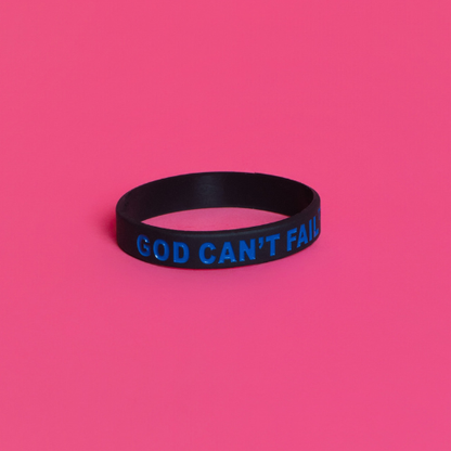 Deep Blue on Black Wristband