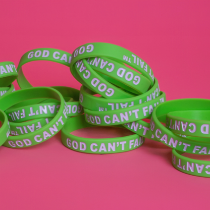 Soft Pink on Lime Green Wristband