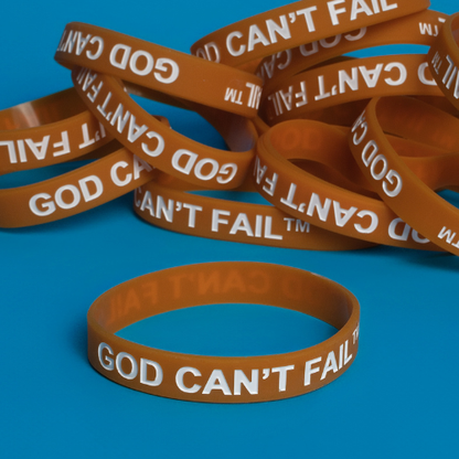 White on Burnt Orange Wristband