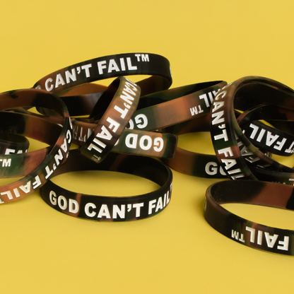 White on Camo Wristband