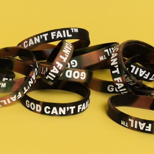 White on Camo Wristband