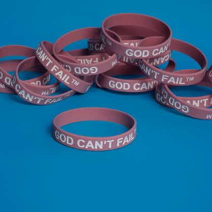 White on Dusty Rose Wristband