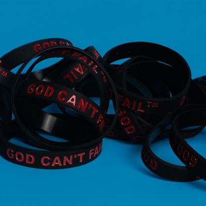 Red on Black Wristband