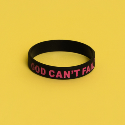 Hot Pink on Black Wristband
