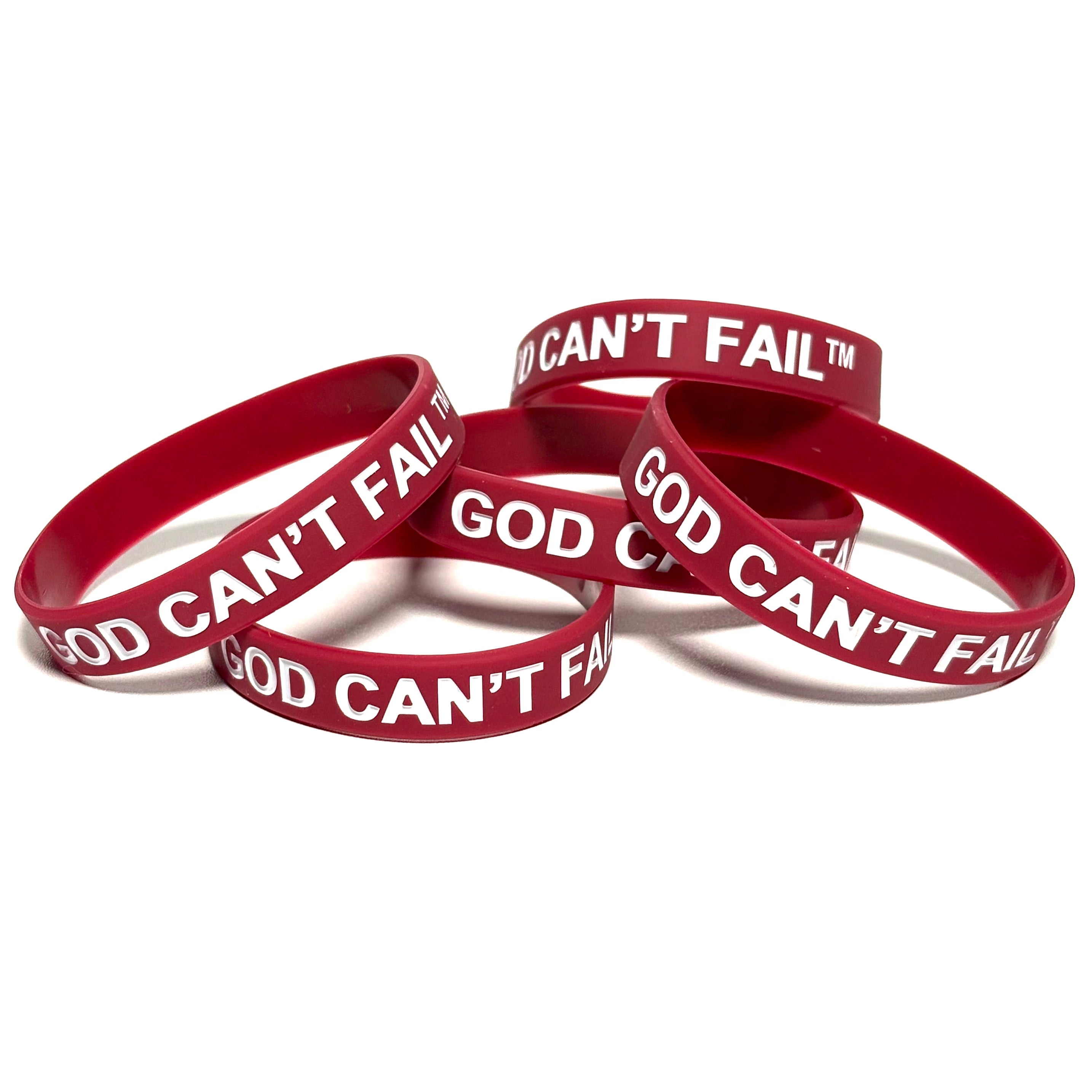 White on Maroon Wristband