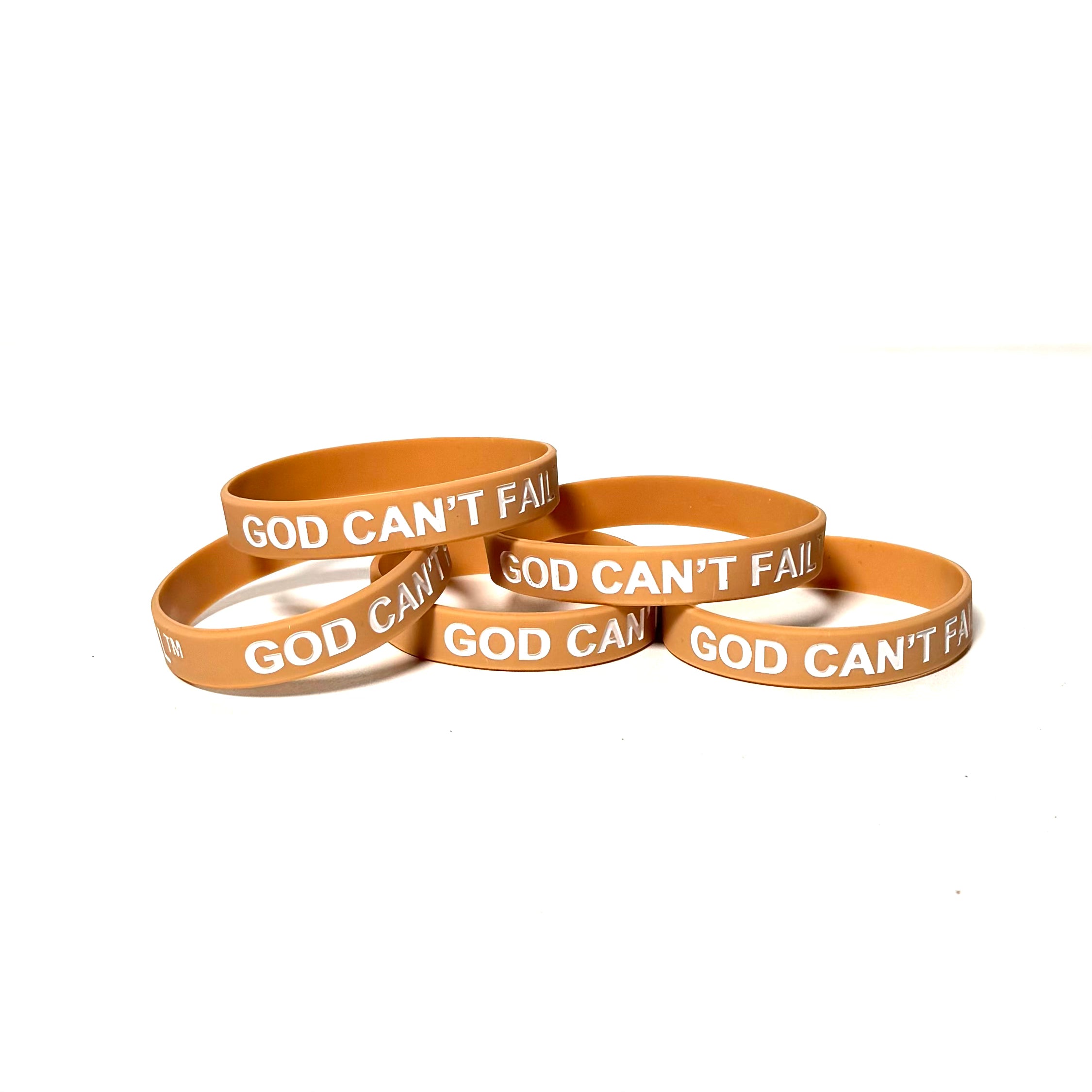 White on Tan Wristband