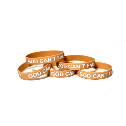White on Tan Wristband