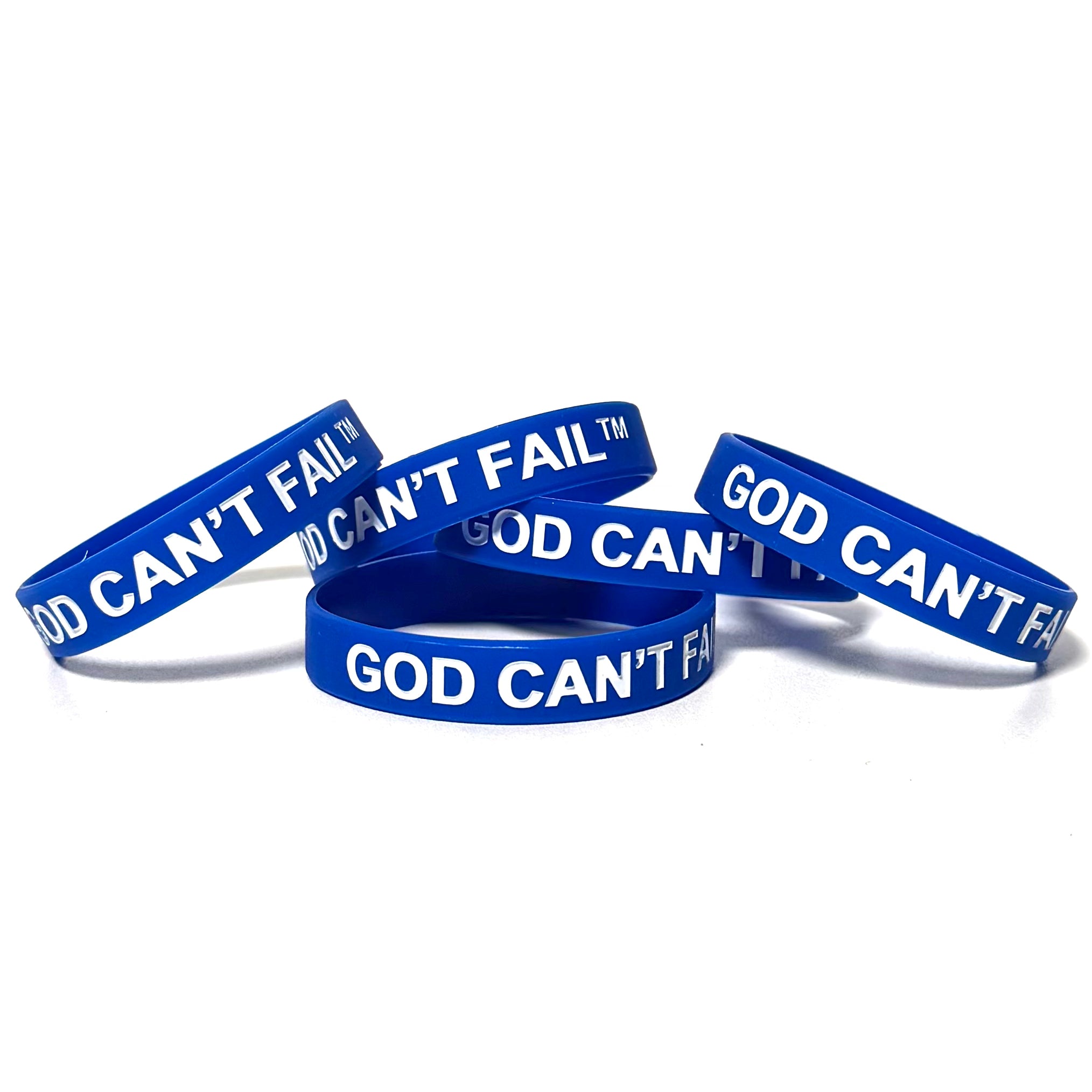White on Team Royal Blue Wristband