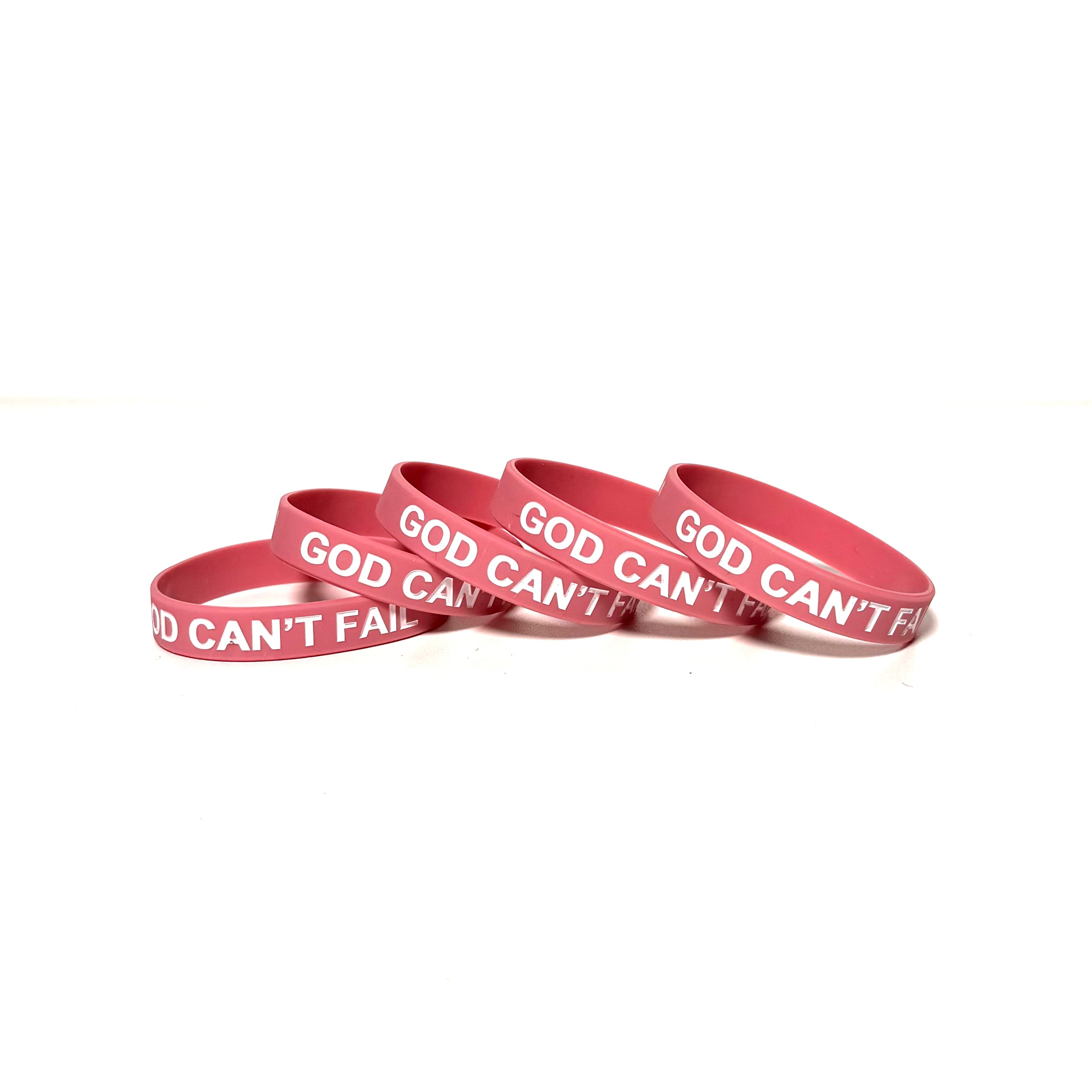 White on Dusty Rose Wristband