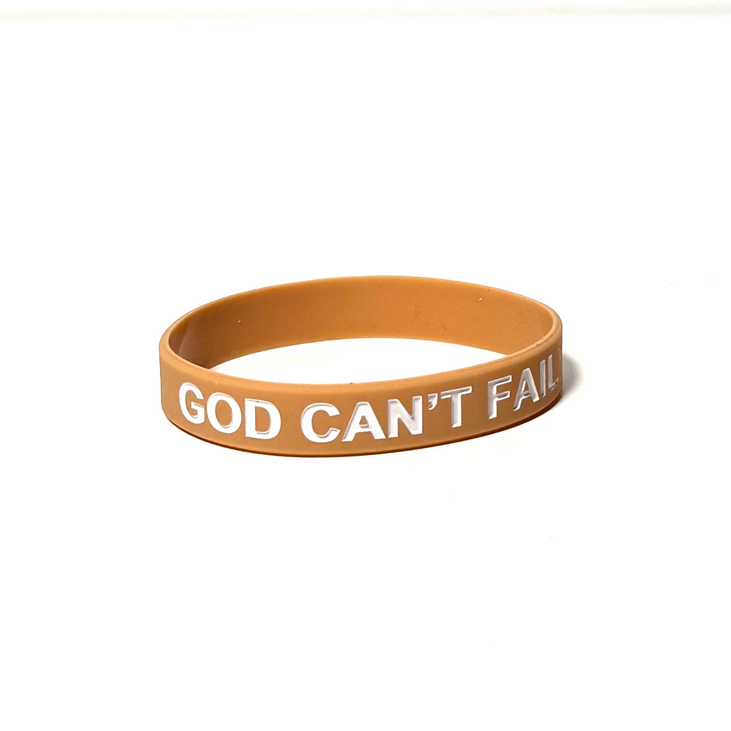 White on Tan Wristband