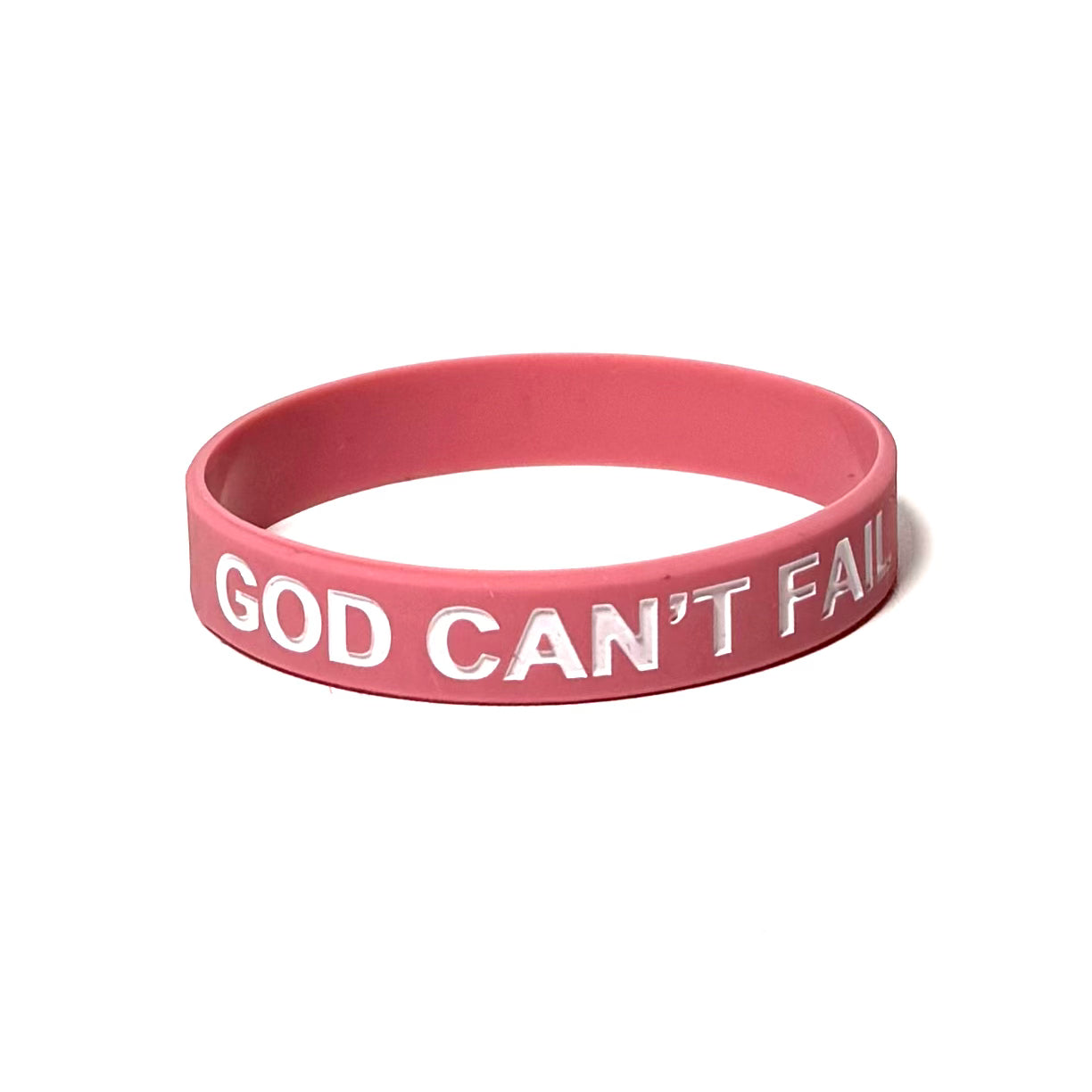 White on Dusty Rose Wristband