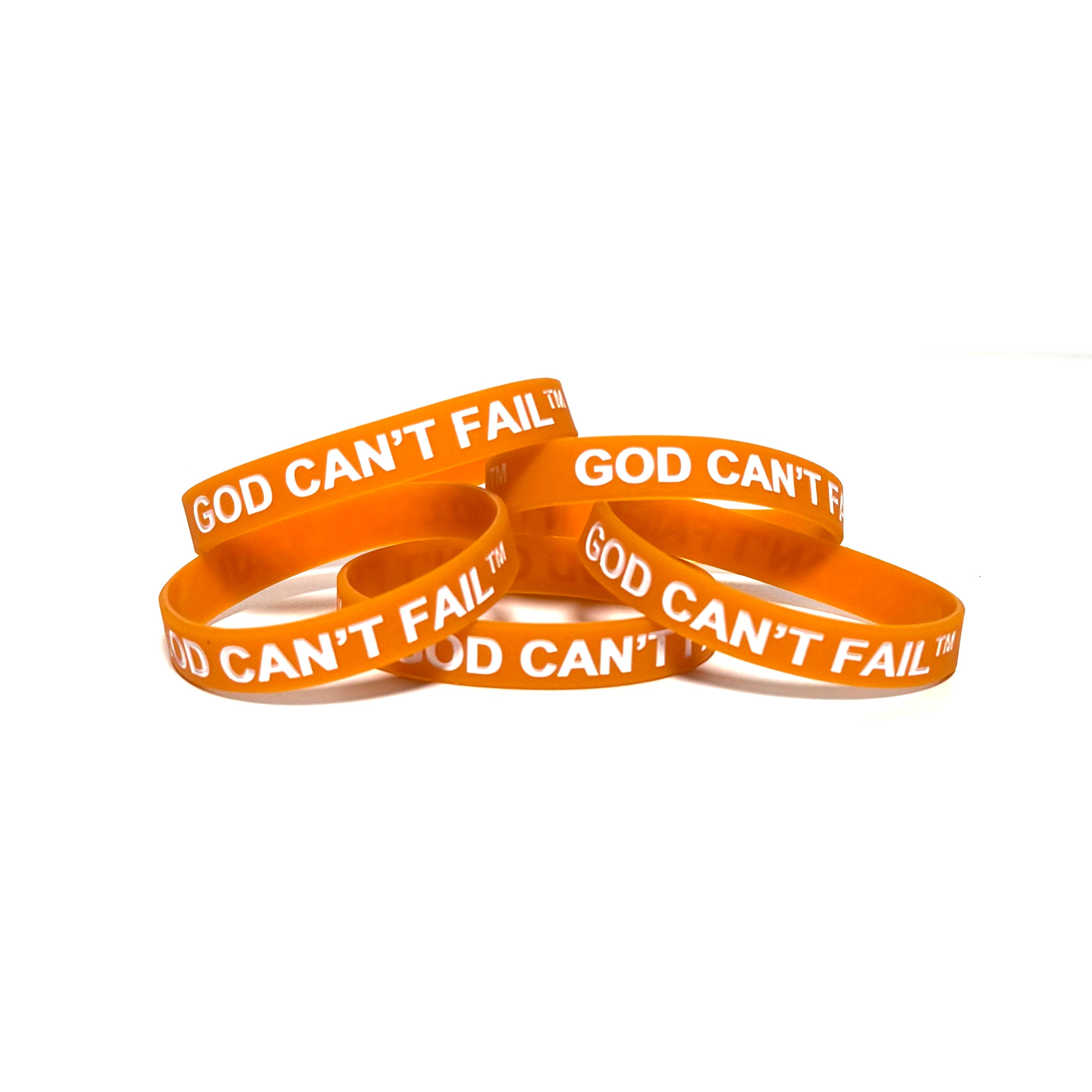 White on Earthy Orange Wristband