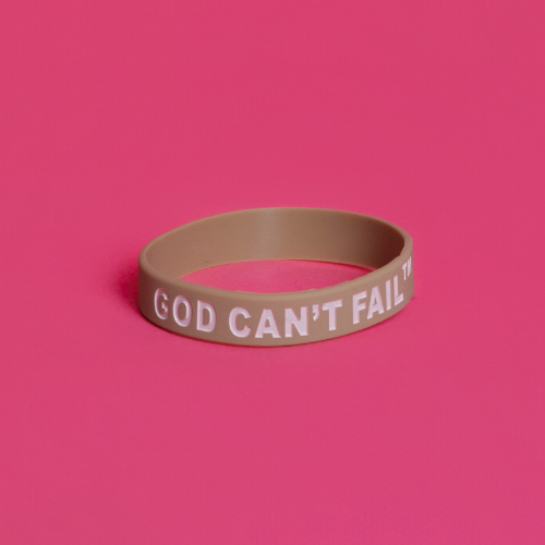 Soft Pink on Tan Wristband