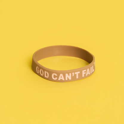 Soft Pink on Tan Wristband