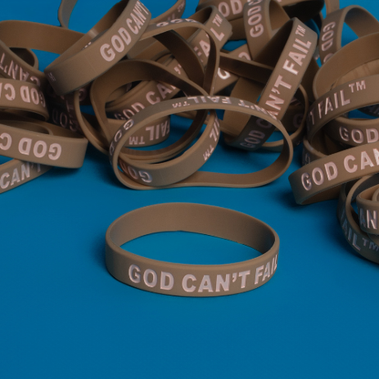 Soft Pink on Tan Wristband