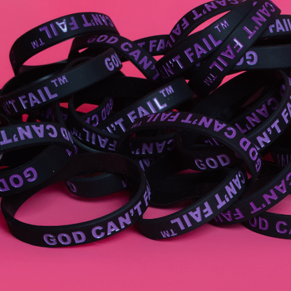 Purple on Black Wristband