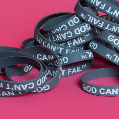 White on Charcoal Grey Wristband