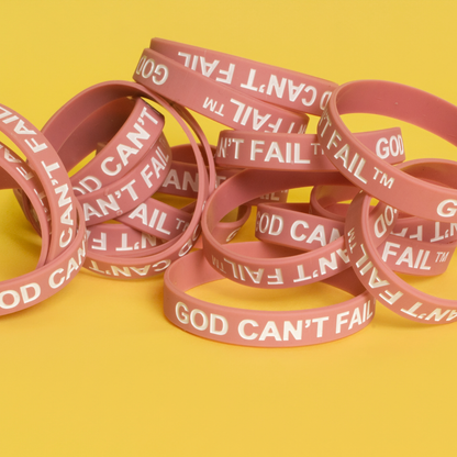 White on Dusty Rose Wristband