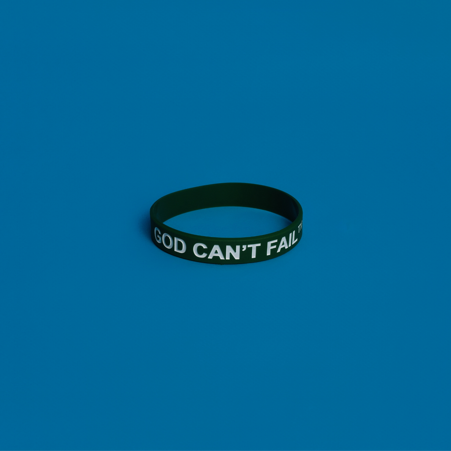 White on Forest Green Wristband