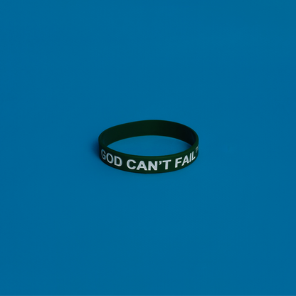 White on Forest Green Wristband