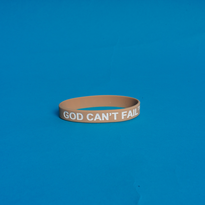 White on Tan Wristband