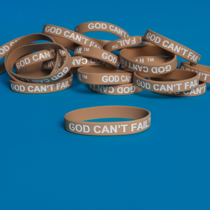 White on Tan Wristband