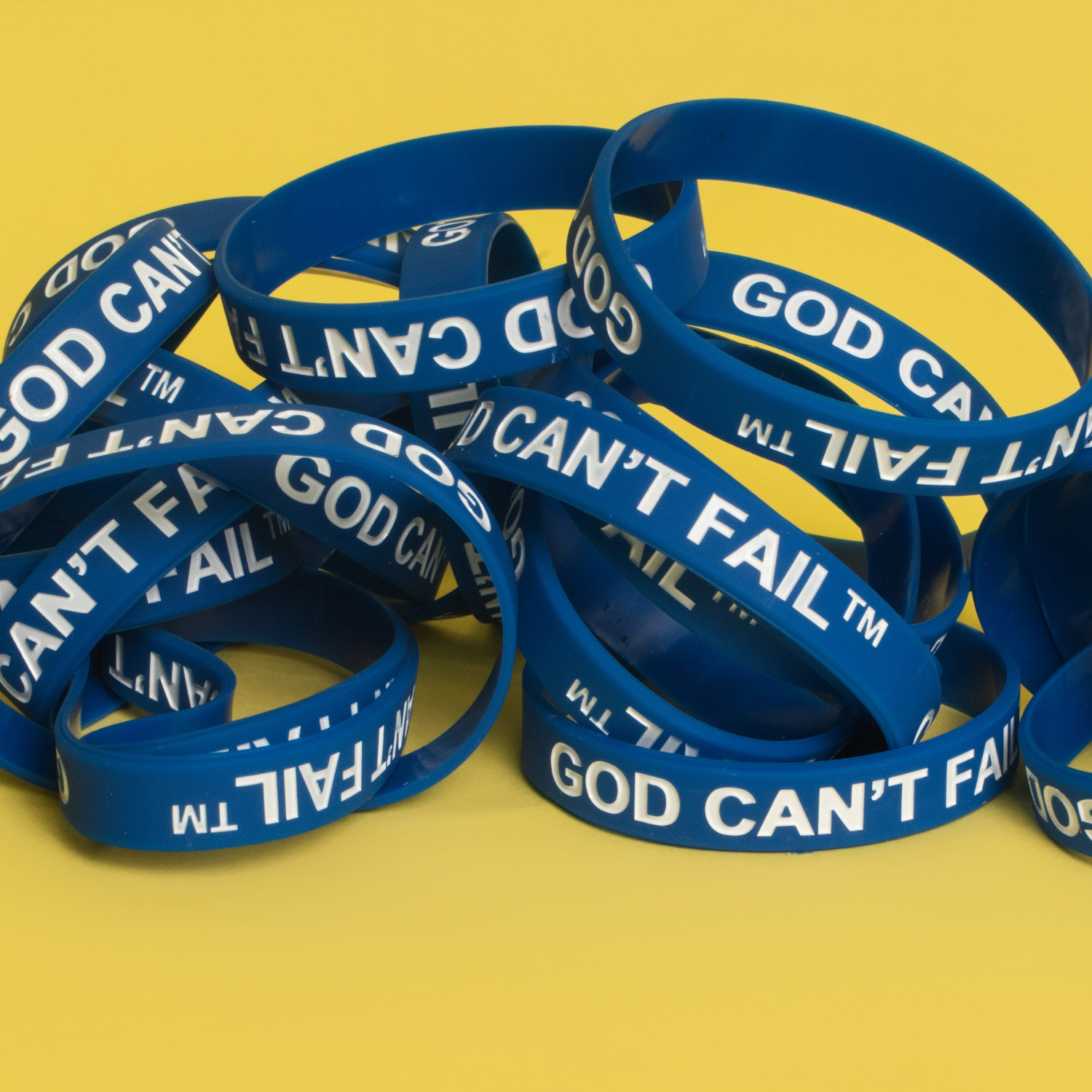 White on Team Royal Blue Wristband