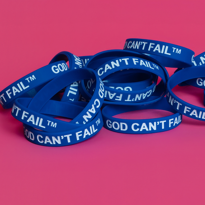 White on Team Royal Blue Wristband