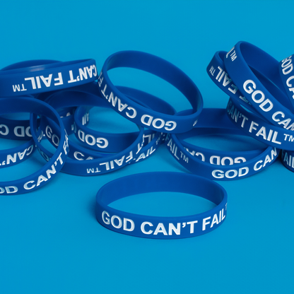 White on Team Royal Blue Wristband