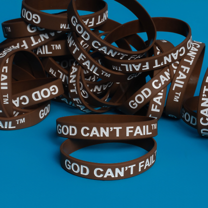 White on Chocolate Brown Wristband