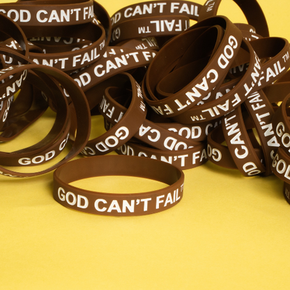 White on Chocolate Brown Wristband