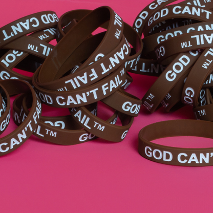 White on Chocolate Brown Wristband